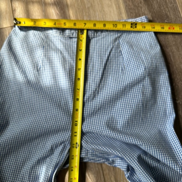 🛍️ Kim Rogers 97% Cotton 3% Spandex blue and white striped Capri size Small. - Picture 4 of 8